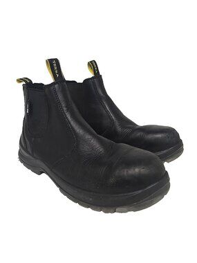 TERRA Men's 6'' Murphy Composite Toe Plate Slip-On Work Boots Black Size 11W